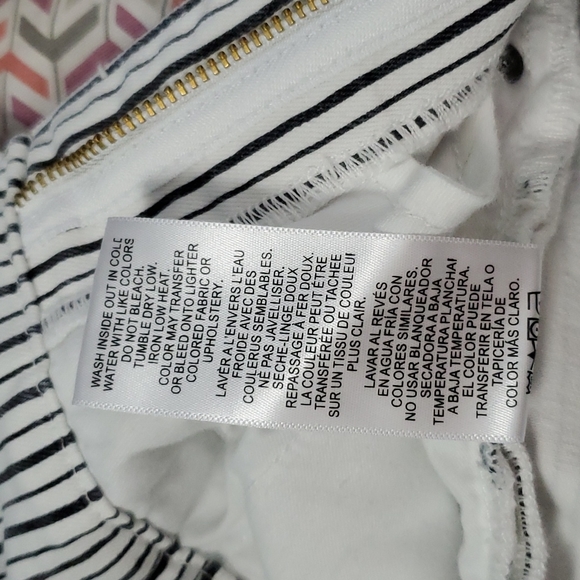 Frame Striped Culottes Belted Paperbag Waist Size 32 White and Black Wide Leg - Picture 7 of 9